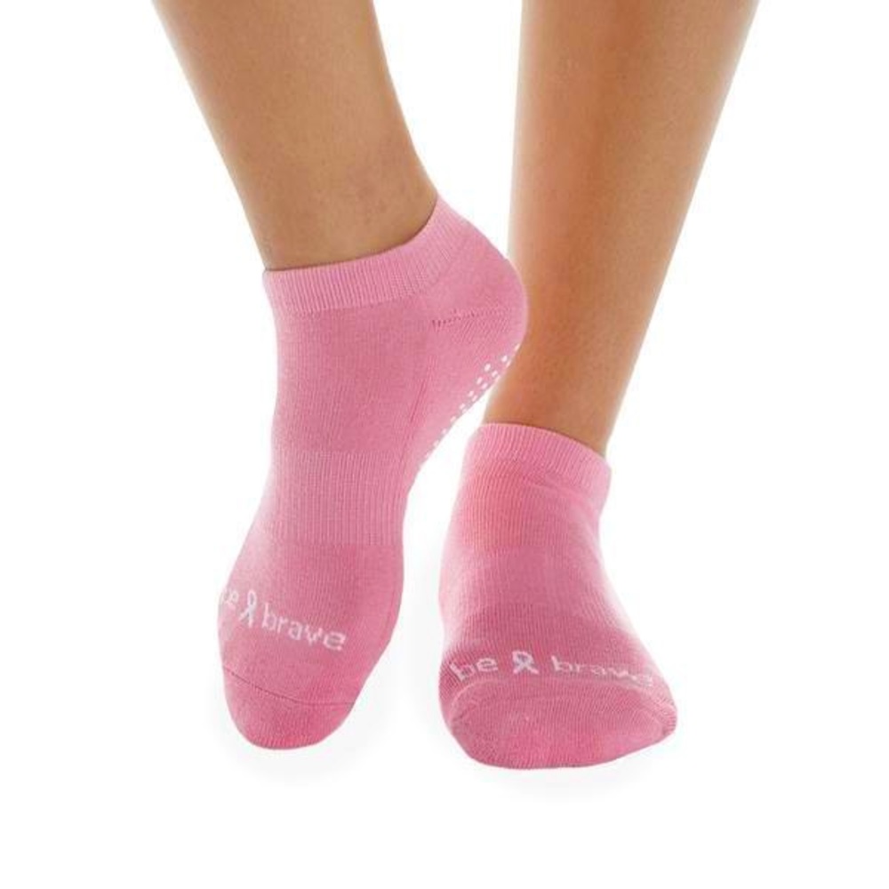 Be Brave Pink Grip Socks (Breast Cancer Awareness)